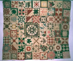 Autograph album quilt piece work, New Jersey